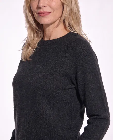 Pullover mit Alpaka in schwarz von Made in Italy
