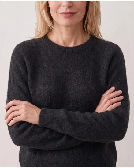 Pullover mit Alpaka in schwarz von Made in Italy
