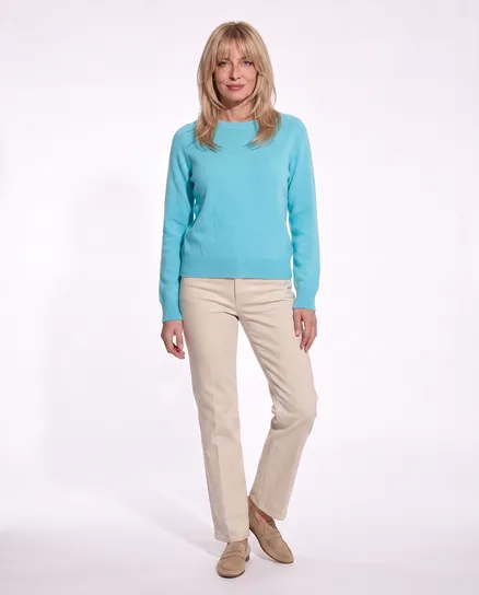 Pullover mit Alpaka in t�rkis von Made in Italy