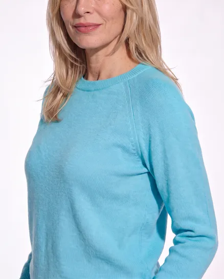 Pullover mit Alpaka in t�rkis von Made in Italy