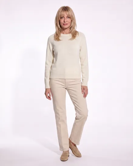 Pullover mit Alpaka in wollwei� von Made in Italy