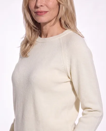 Pullover mit Alpaka in wollwei� von Made in Italy