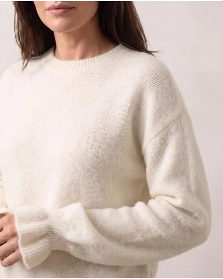 Pullover mit Alpaka in wollwei� von Made in Italy