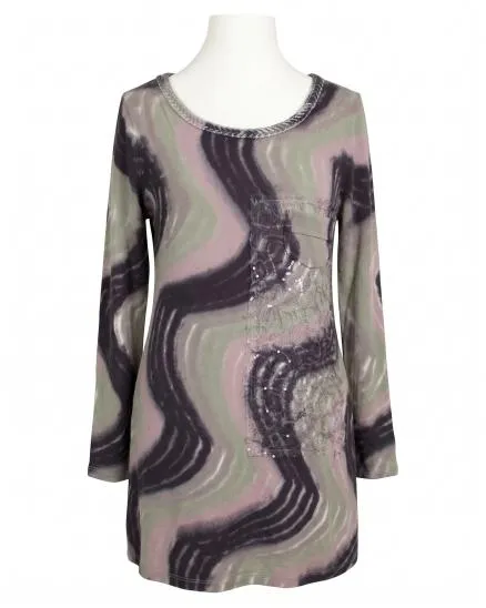 Pullover mit Batikmuster in taupe-rosa von Spaziodonna