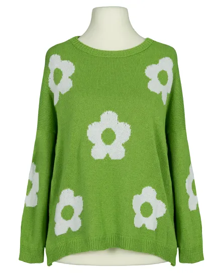 Pullover mit Blumen in gr�n von Made in Italy