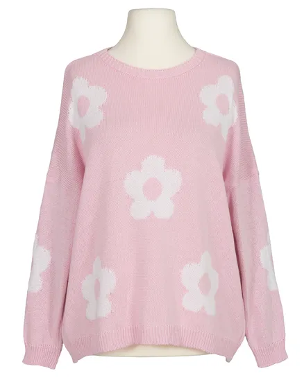 Pullover mit Blumen in rosa von Made in Italy