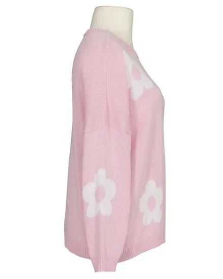 Pullover mit Blumen in rosa von Made in Italy