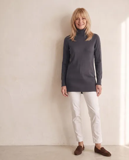 Pullover mit Cashmere in anthrazit von Spaziodonna