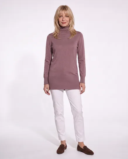 Pullover mit Cashmere in rosenholz von Spaziodonna