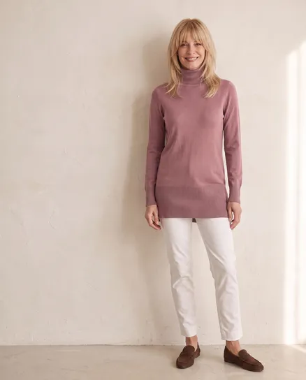 Pullover mit Cashmere in rosenholz von Spaziodonna