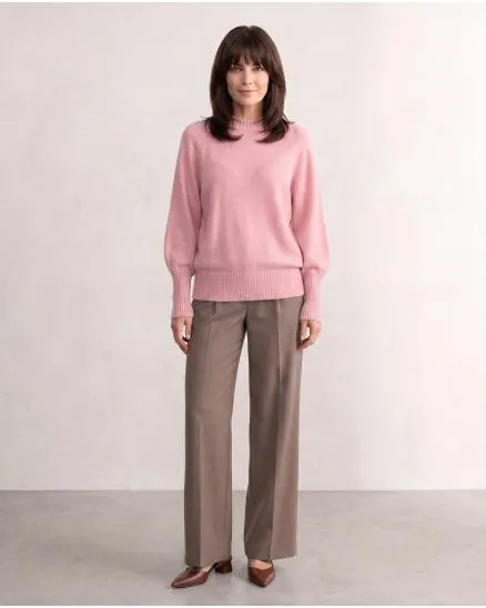 Pullover mit Fledermausarm in rosa von Made in Italy