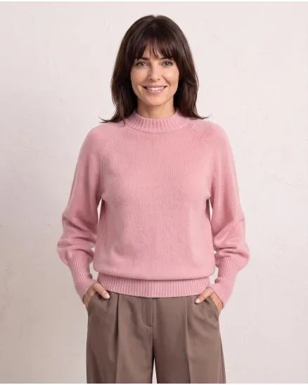 Pullover mit Fledermausarm in rosa von Made in Italy