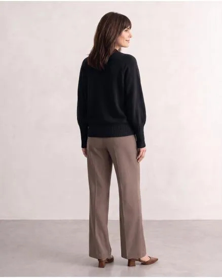 Pullover mit Fledermausarm in schwarz von Made in Italy