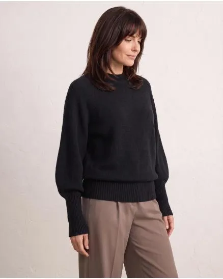 Pullover mit Fledermausarm in schwarz von Made in Italy
