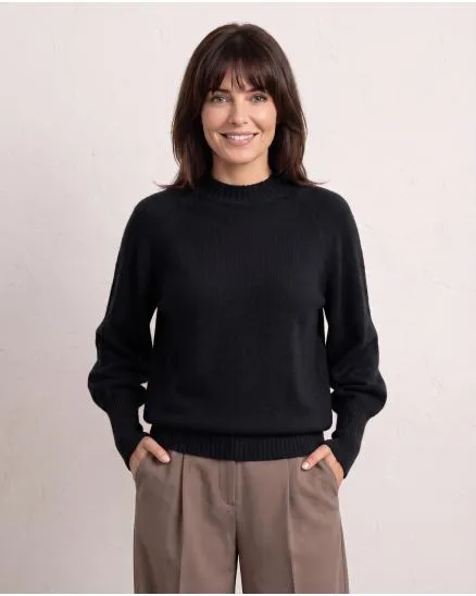 Pullover mit Fledermausarm in schwarz von Made in Italy
