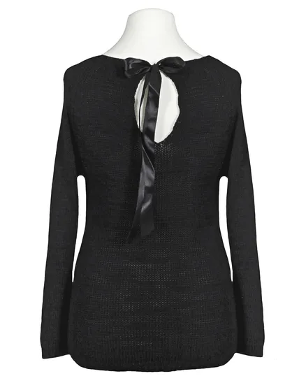 Pullover mit Herzen in schwarz von fashion made in italy