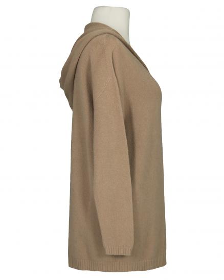 Pullover mit Kapuze in camel von Made in Italy