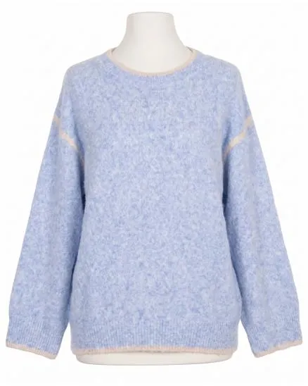 Pullover mit Kontraststreifen in blau von Selected Touch