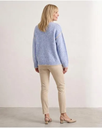 Pullover mit Kontraststreifen in blau von Selected Touch