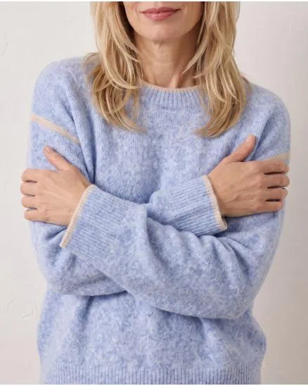 Pullover mit Kontraststreifen in blau von Selected Touch