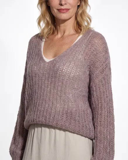 Pullover mit Mohair in braun von Selected Touch