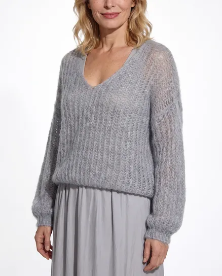 Pullover mit Mohair in grau von Selected Touch