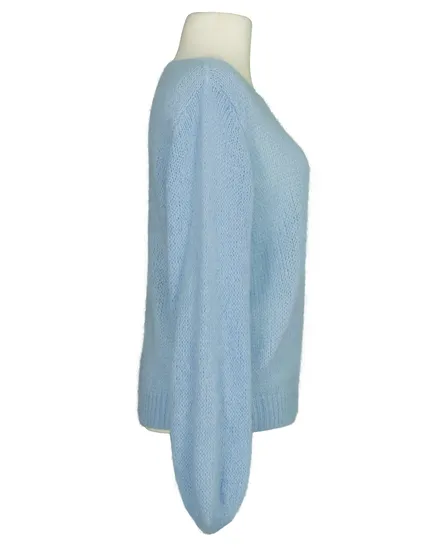 Pullover mit Mohair in hellblau von Made in Italy