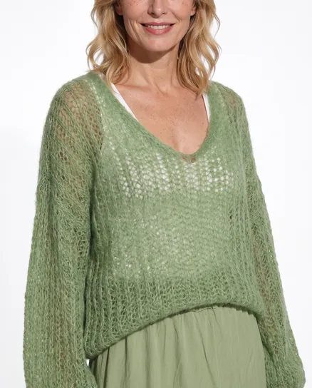 Pullover mit Mohair in lindgr�n von Selected Touch