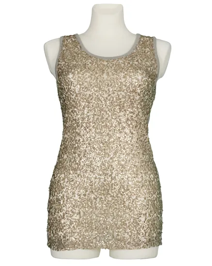 Pullover mit Pailletten in beige von Made in Italy