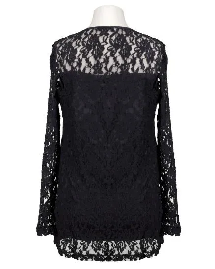 Pullover mit Spitze in schwarz von Exquisss Paris