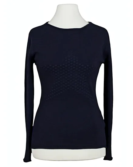 Pullover mit Stern in blau von Spaziodonna