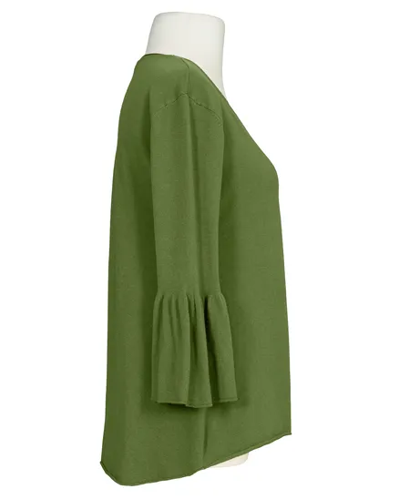 Pullover mit Trompetenarm in gr�n von Made in Italy