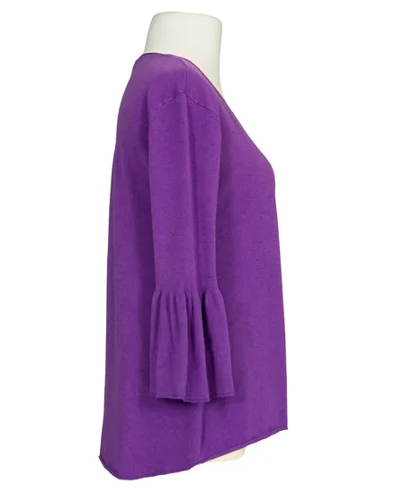 Pullover mit Trompetenarm in lila von Made in Italy