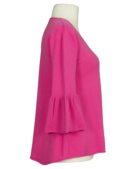 Pullover mit Trompetenarm in pink von Made in Italy