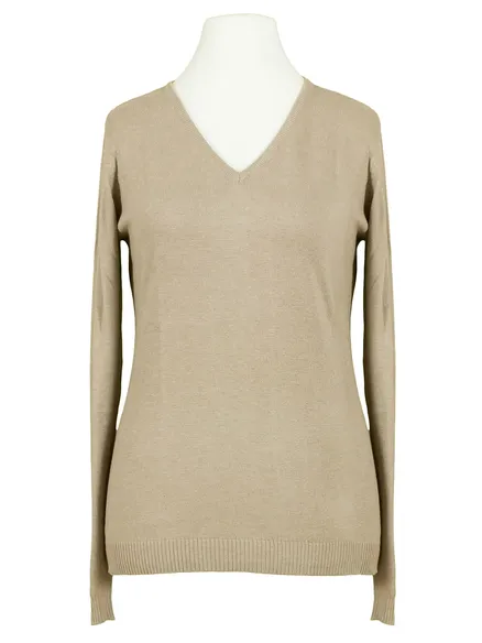 Pullover mit V-Ausschnitt in beige von RESTART