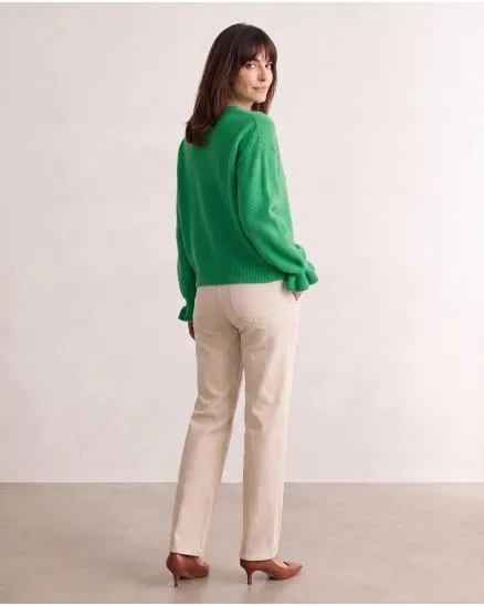 Pullover mit Volantarm in gr�n von Made in Italy