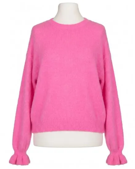 Pullover mit Volantarm in pink von Made in Italy