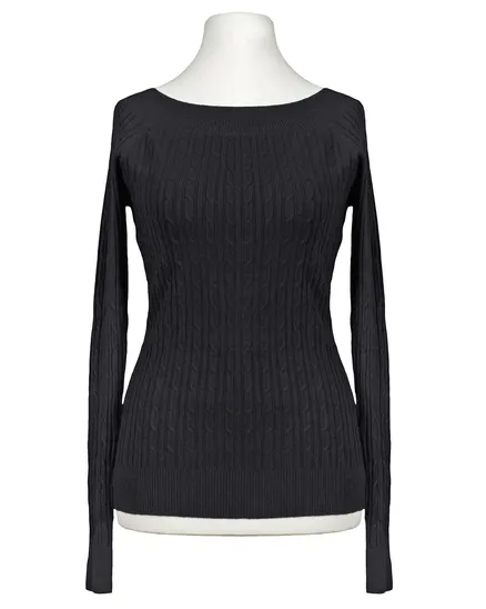 Pullover mit Zopfmuster in schwarz von Anny