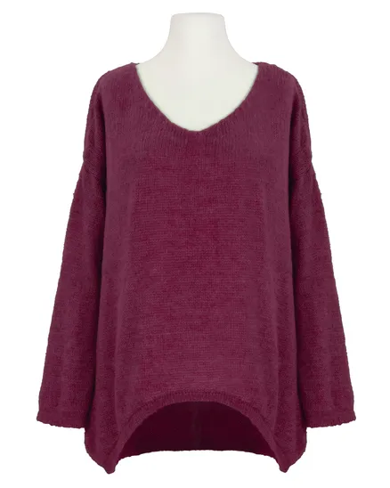 Pullover Oversize in bordeaux von Selected Touch