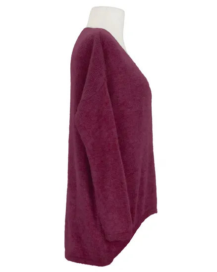 Pullover Oversize in bordeaux von Selected Touch