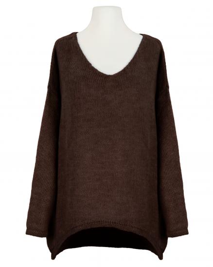 Pullover Oversize in dunkelbraun von Selected Touch