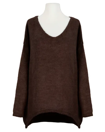 Pullover Oversize in dunkelbraun von Selected Touch