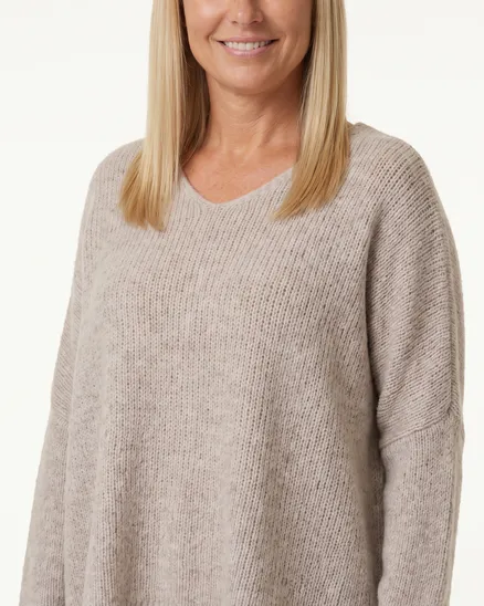 Pullover Oversize in hellbraun von IMPRESS