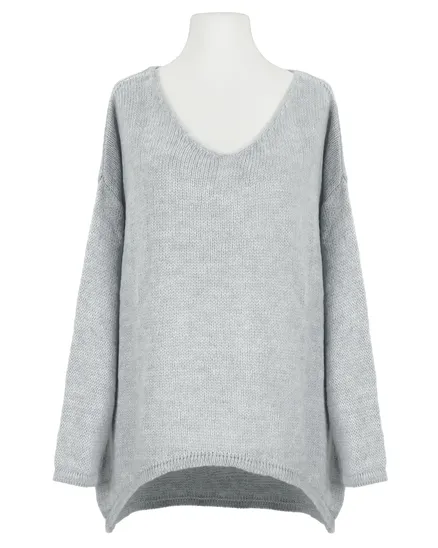 Pullover Oversize in hellgrau von Selected Touch