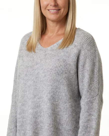 Pullover Oversize in hellgrau von IMPRESS