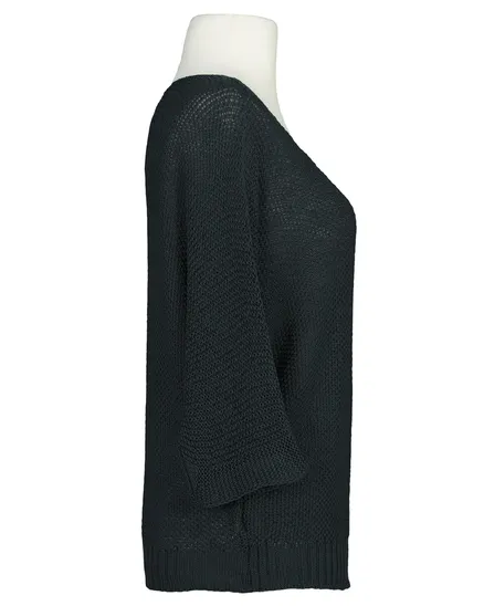 Pullover Perlmuster in schwarz von Made in Italy