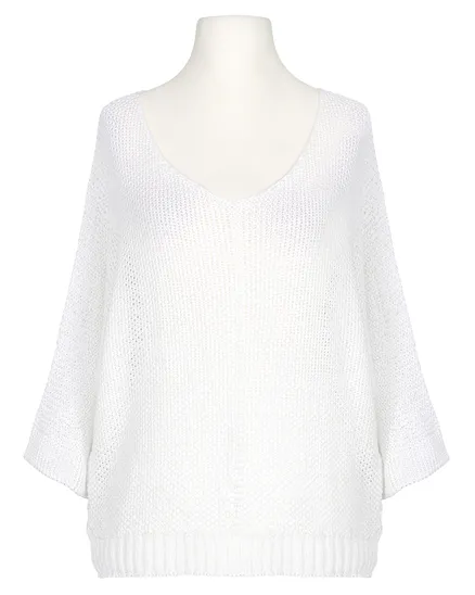 Pullover Perlmuster in wei� von Made in Italy