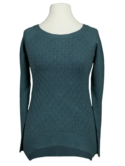 Pullover Rautenmuster in petrol von Bluoltre
