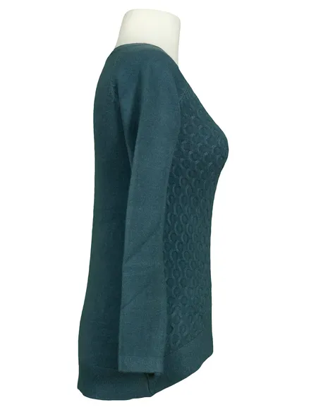 Pullover Rautenmuster in petrol von Bluoltre