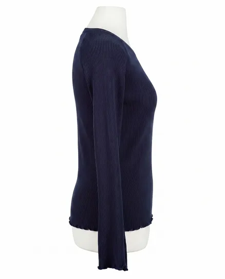 Pullover Rippstrick in blau von Made in Italy